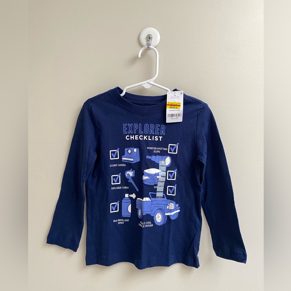 ⚫️5 for $25!⚫️ NWT-carters explorer long sleeve shirt